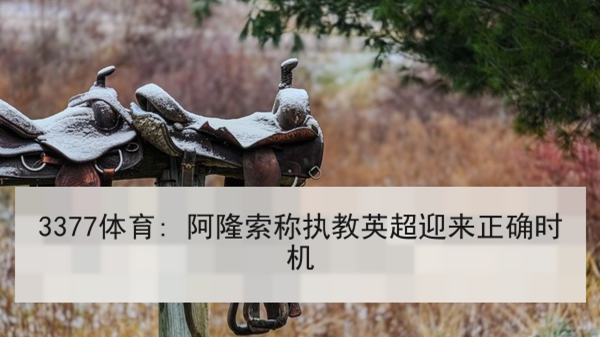 3377体育: 阿隆索称执教英超迎来正确时机